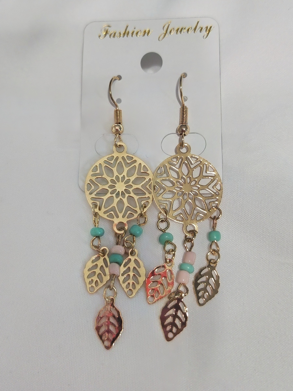 Fashion Jewelry Gold Filigree Dream CatcherEarrings For That Western Boho Vibe